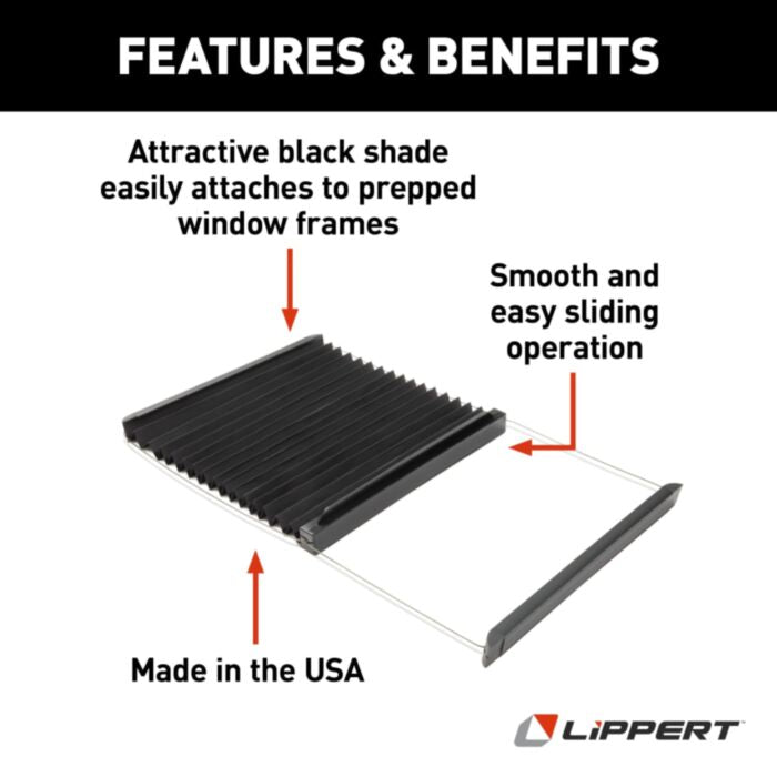 Lippert Thin Shade™ Ready RV Window Shade for Prepped Lippert Entry Doors #786037